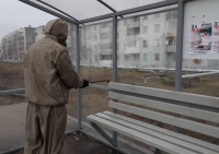 Специалисты РХБ защиты провели дезинфекцию социальных объектов в Кузбассе
