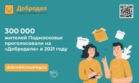 300 тысяч жителей Подмосковья приняли участие в онлайн-голосованиях на «Доброделе»