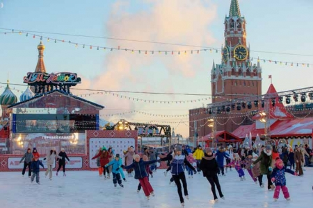 День Московского спорта на ГУМ-Катке на Красной площади