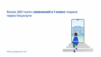 Более 260 тысяч заявлений в 1 класс подано через Госуслуги