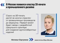 В Москве создан межотраслевой кластер 3D-печати и промышленного дизайна